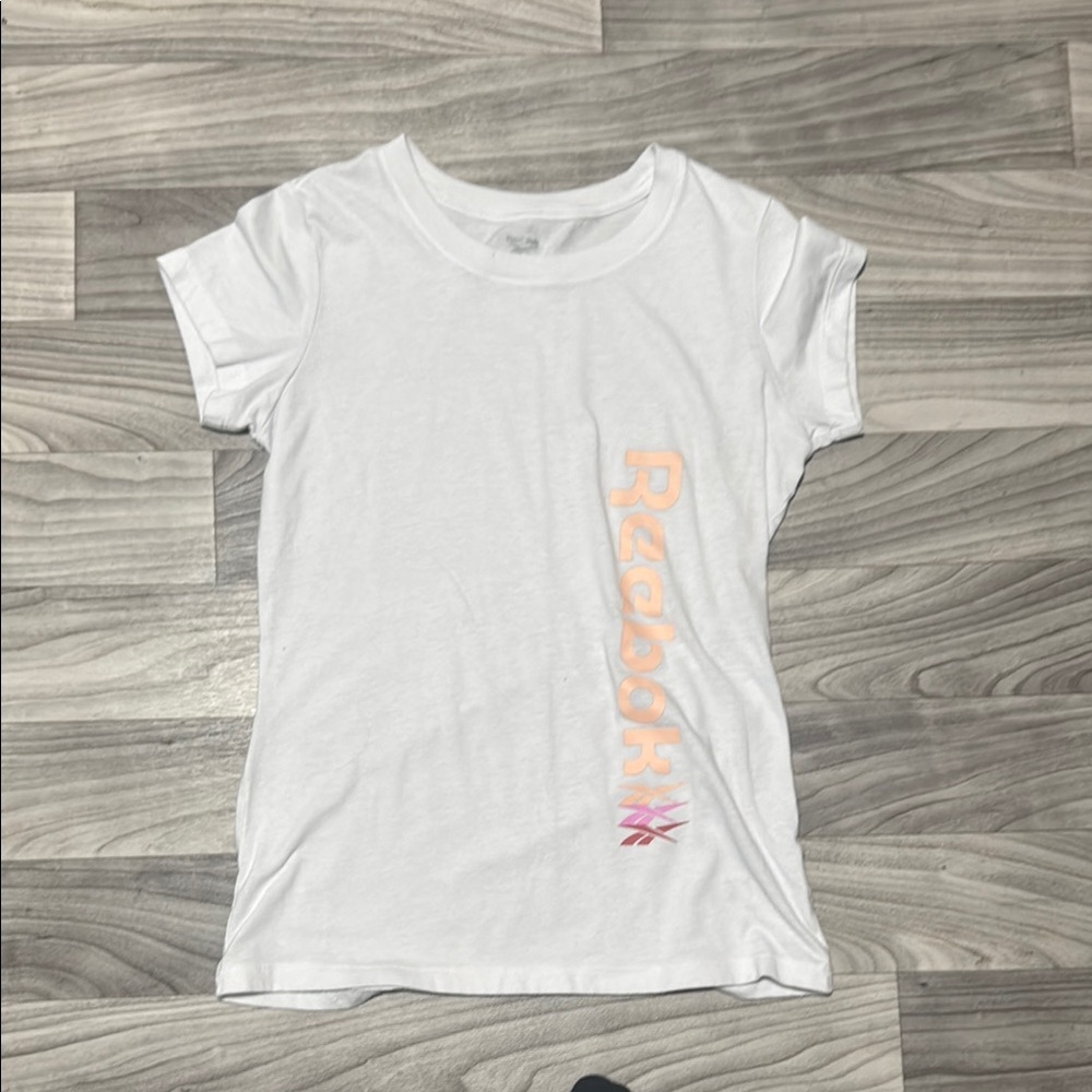 Reebok Kids White and Pink T-Shirt